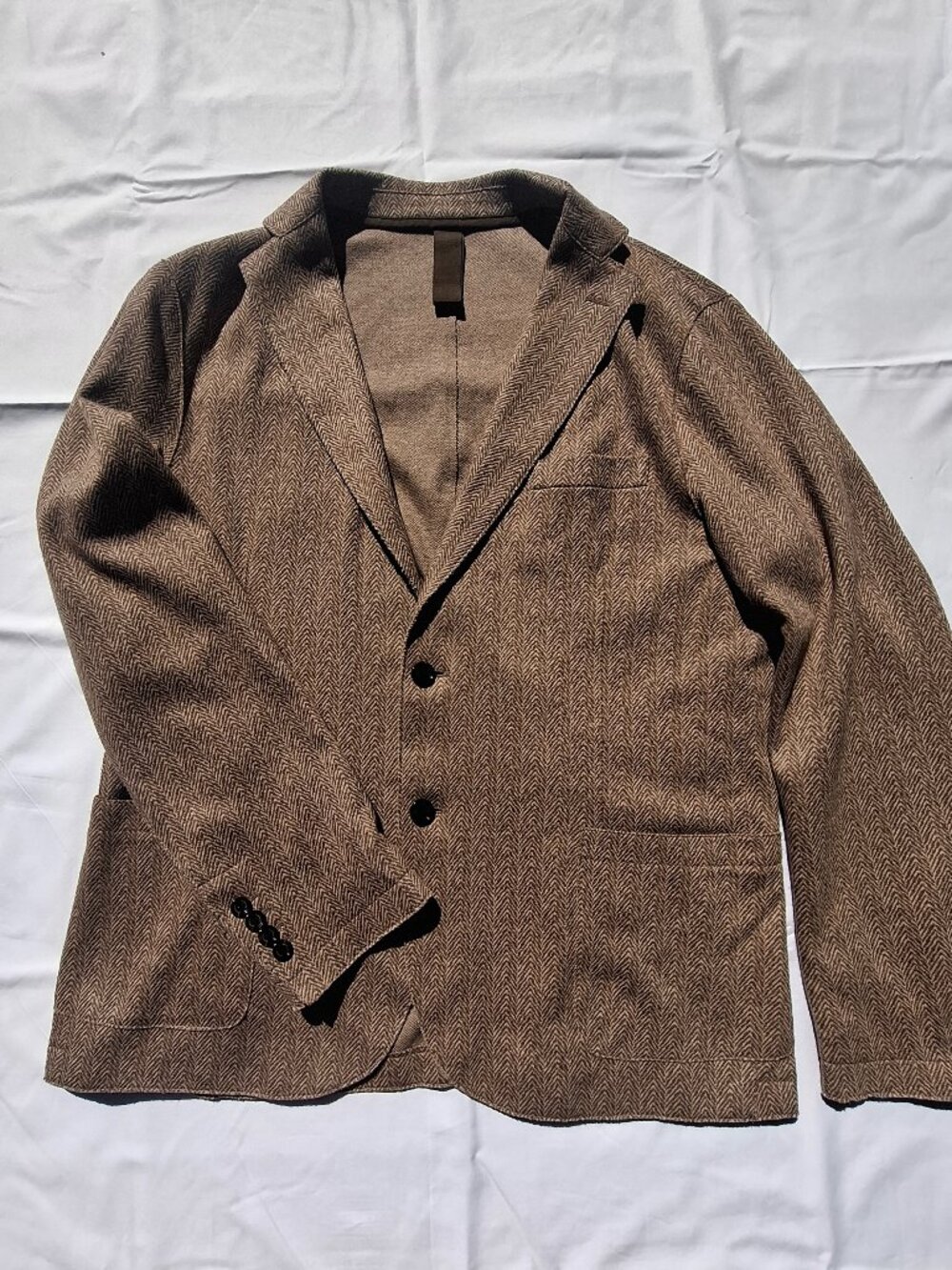 Eleventy Men's Chevron Blazer Sport Coat Cardigan Herringbone US 44